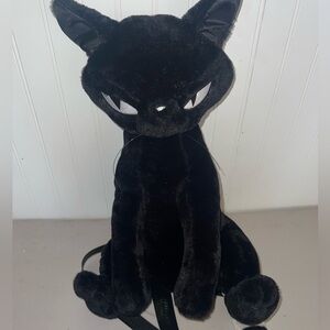 Emily the Strange Black Cat Plush Backpack